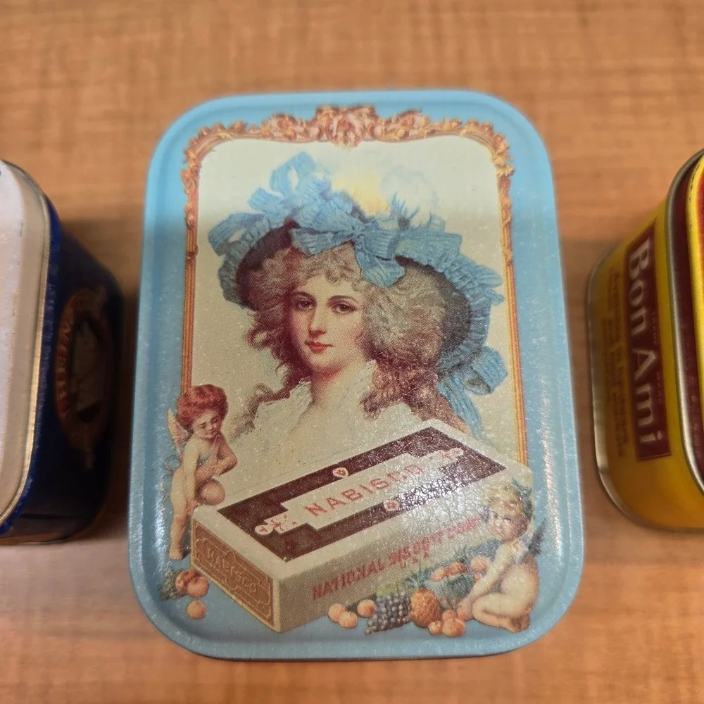 3 Retro Reproduction Bristol Ware Tins 1983 Bon Ami, Heinz, Nabisco Great Shape!